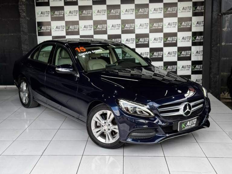 MERCEDES-BENZ - C 180 - 2014/2015 - Azul - R$ 98.900,00